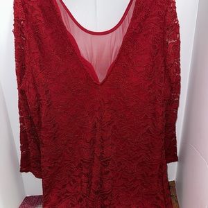 Brand new red laced dress